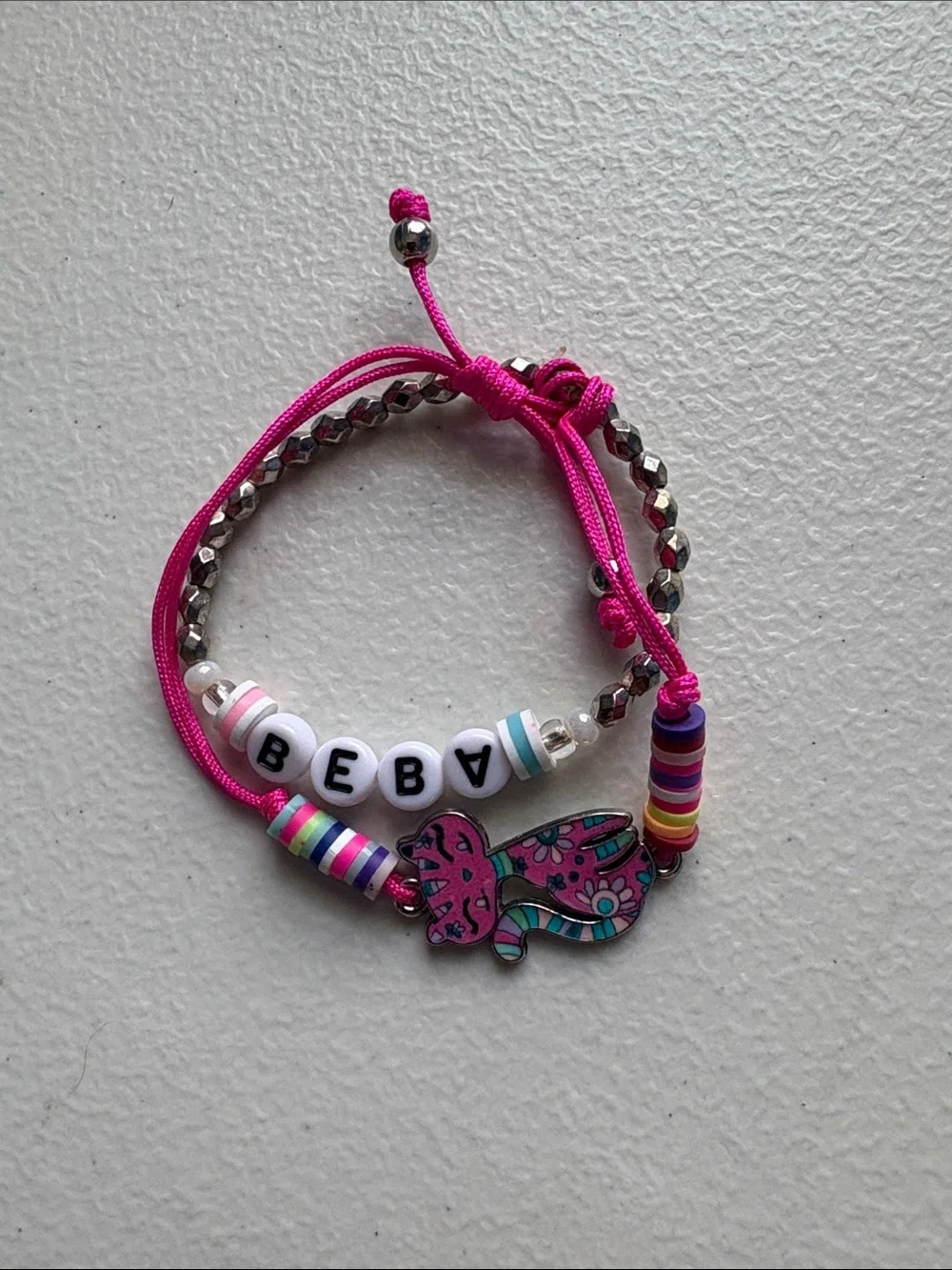 Claire's Pink and Green Kids Bracelet & Charm Set
